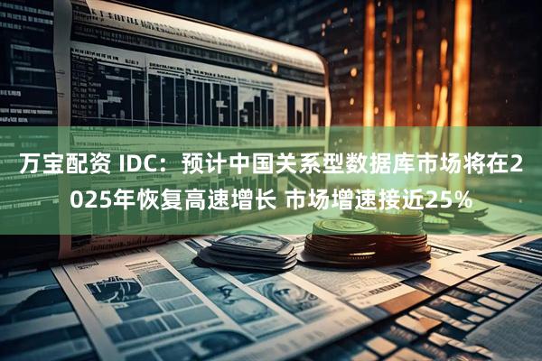 万宝配资 IDC:预计中国关系型数据库市场将在2025年恢复高速增长 市场增速接近25%